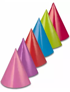 6 party kloboučků kužel – mix barev