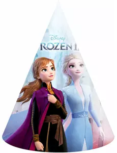 6 kartonových párty klobouků Frozen 2