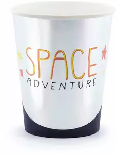6 papírových kelímků Space Adventure 200 ml
