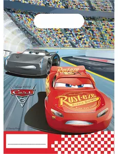 6 dárkových taštiček Cars 3 16 x 23 cm