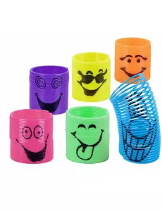 6 pružinek „smileys“ 3 cm