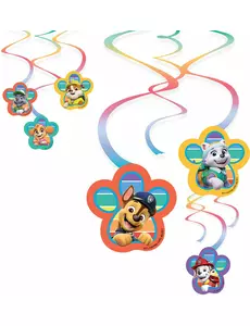 6 papírových spirál Paw Patrol 60 cm