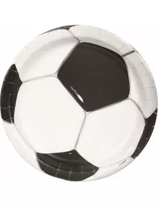8 fotbalových papírových talířů 23 cm
