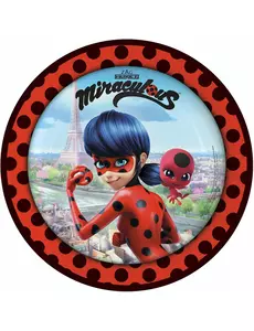 8 papírových talířů Ladybug in Paris 23 cm