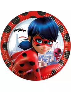8 papírových talířů Miraculous Ladybug 23 cm