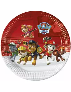 8 papírových talířů Paw Patrol Ready for Action 23 cm