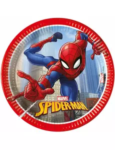 8 papírových talířů Spiderman Fighter 20 cm