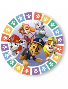 8 papírových talířů Paw Patrol 23 cm