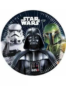 8 papírových talířů Star Wars Galaxy 20 cm