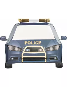 8 papírových talířů policie navy/zlatá 24 x 18 cm