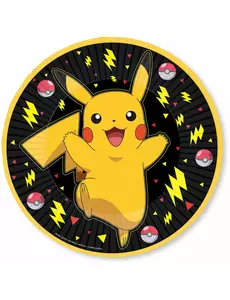 8 talířů Pokémon Pikachu 23 cm