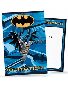 8 pozvánek Batman s obálkami 10x16cm