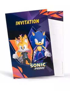 8 pozvánek Sonic Prime 10 x 15 cm