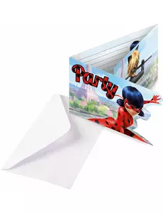 8 pozvánek Ladybug s obálkami