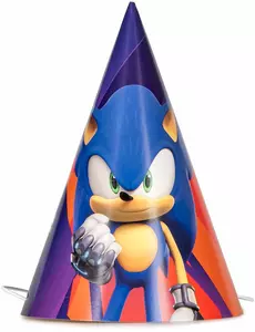 8 party čepiček Sonic Prime 18cm