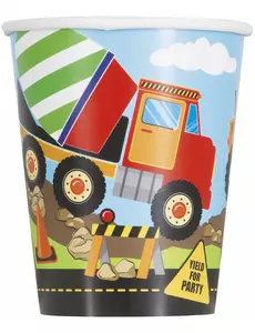 8 kartonových kelímků Staveniště 270 ml
