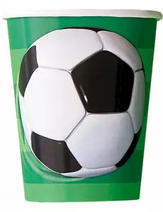 8 fotbalových kartonových kelímků