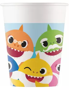 8 kartonových kelímků Baby Shark 200 ml