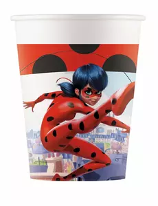 8 kartonových kelímků Miraculous Ladybug 200 ml