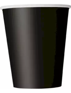 8 černých kartonových kelímků 210 ml
