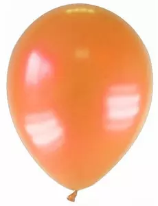 12 oranžových metalických balónků 28 cm