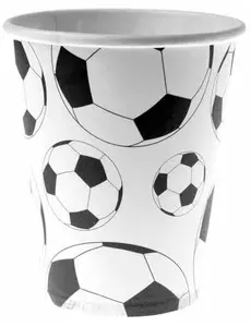 10 fotbalových papírových kelímků 200 ml