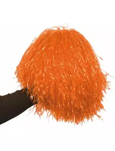 Metalický oranžový pompon
