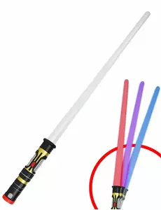 Svítící světelný meč 80 cm – výsuvný 3v1