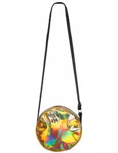 Holografická kulatá crossbody kabelka zlatá
