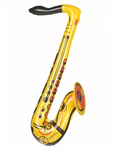 Žlutý nafukovací saxofon pro dospělé
