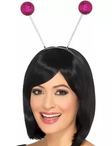 Čelenka s flitrovanou koulí růžová pro dospělé