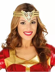 Zlatá superhrdinská čelenka pro ženy