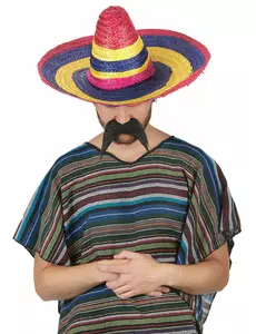 Vícebarevné sombrero pro dospělé 50 cm