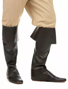 Černé kožené návleky na boty (koženka) pro dospělé