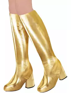 Zlaté retro návleky na boty 60. léta
