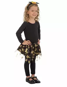 Černo-zlatý Halloween tutu kostým pro dívky