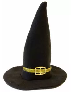 Dekorace čarodějnického klobouku Halloween 19,5 x 12 cm