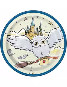 8 malých papírových talířů Harry Potter se vzorem 18 cm