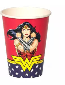 8 Wonder Woman papírových kelímků 210 ml
