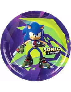 8 velkých talířů Sonic Prime 23 cm