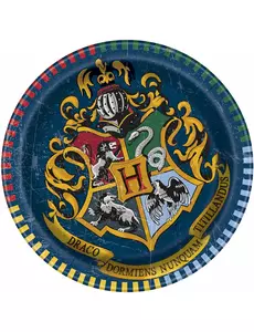 8 malých papírových talířů Harry Potter 17 cm