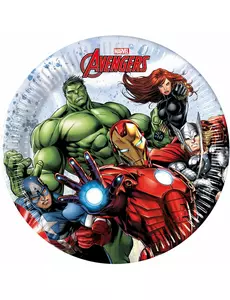 8 malých papírových talířů Avengers Mighty 20 cm