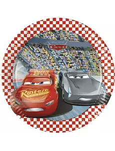 8 malých papírových talířů Cars 3 20 cm