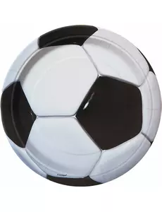 8 malých fotbalových kartonových talířků 18 cm