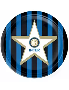 8 malých kartonových talířů Inter 18 cm