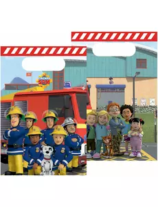 8 plastových tašek Fireman Sam 16 × 23 cm