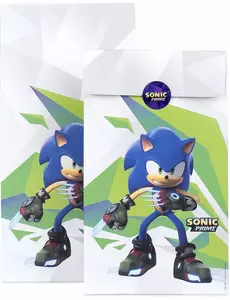 8 dárkových tašek Sonic Prime 15x30 cm