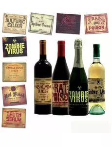 8 samolepek na lahve Halloween