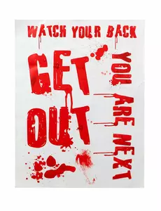 Krvavý plakát Get Out 42 × 19 cm