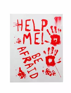 Krvavý plakát Help Me 42 × 19 cm